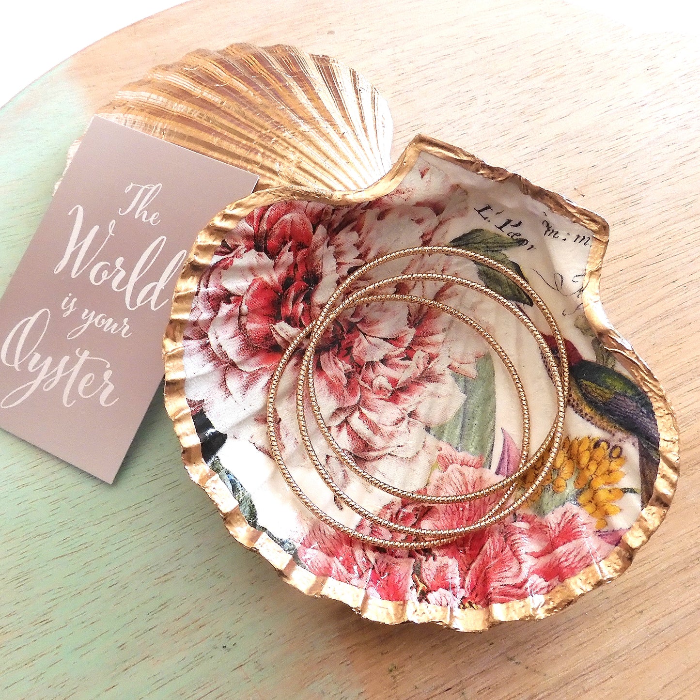 SCALLOP TRINKET DISH 'PEONY'