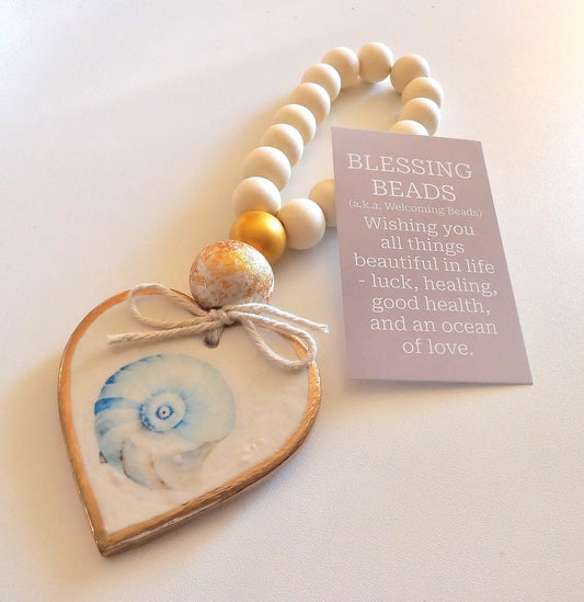 HEART BLESSING BEADS HANGER 'NAUTILUS'