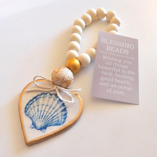 HEART BLESSING BEADS HANGER 'SCALLOP SHELL'