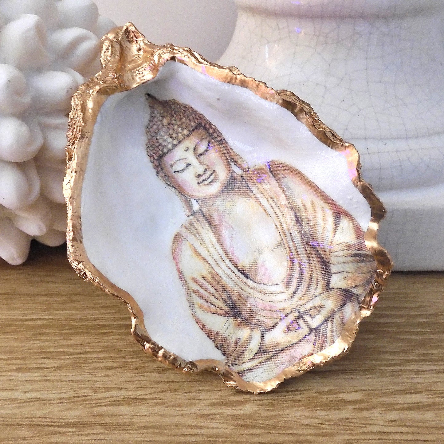 OYSTER SHELL TRINKET DISH XL - BUDDHA