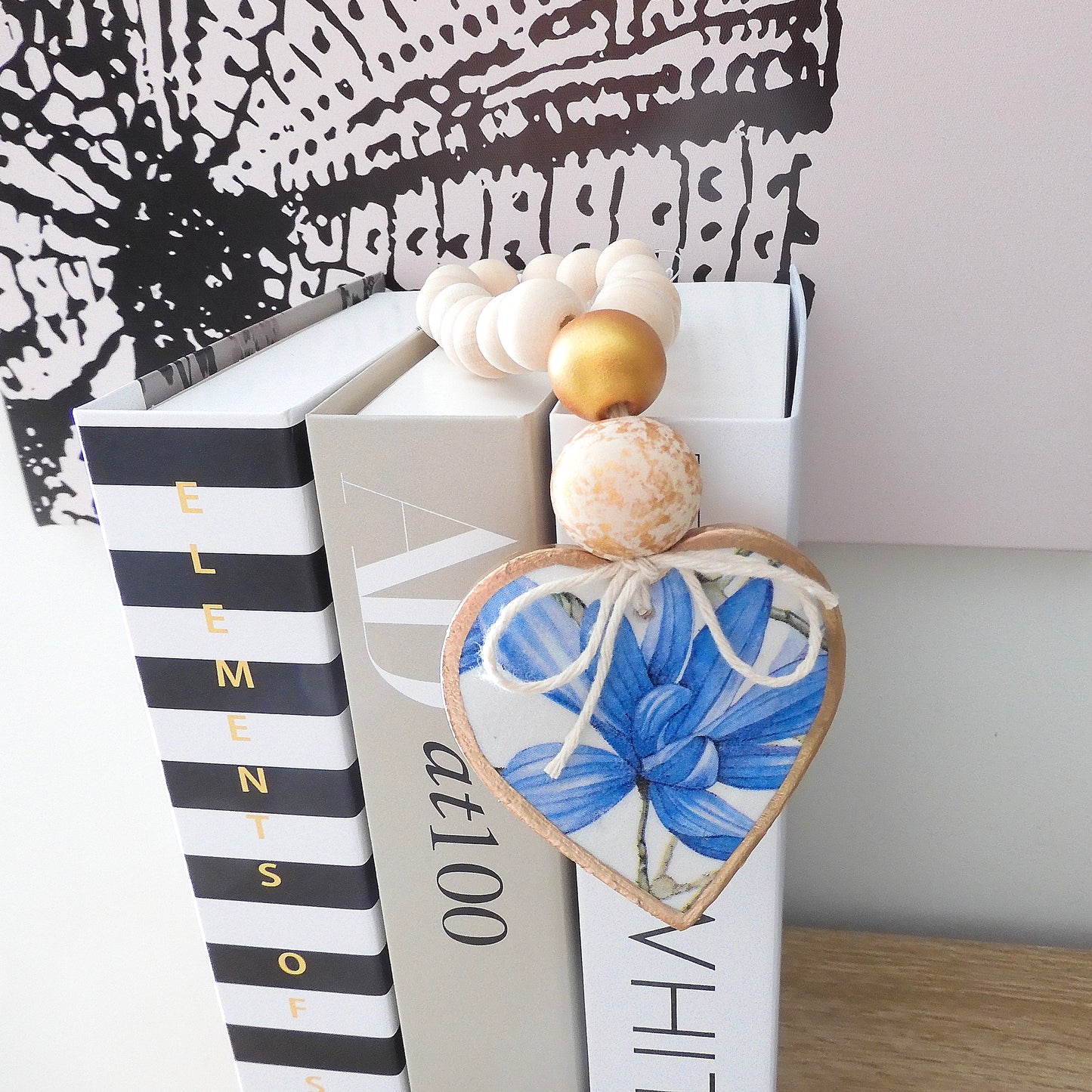 HEART BLESSING BEADS HANGER - BLUE MAGNOLIA