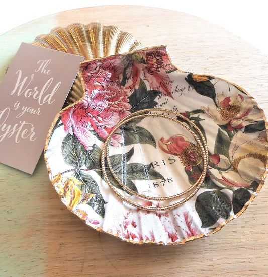 SCALLOP TRINKET DISH JEWELLER HOLDER 'PARIS 1878'