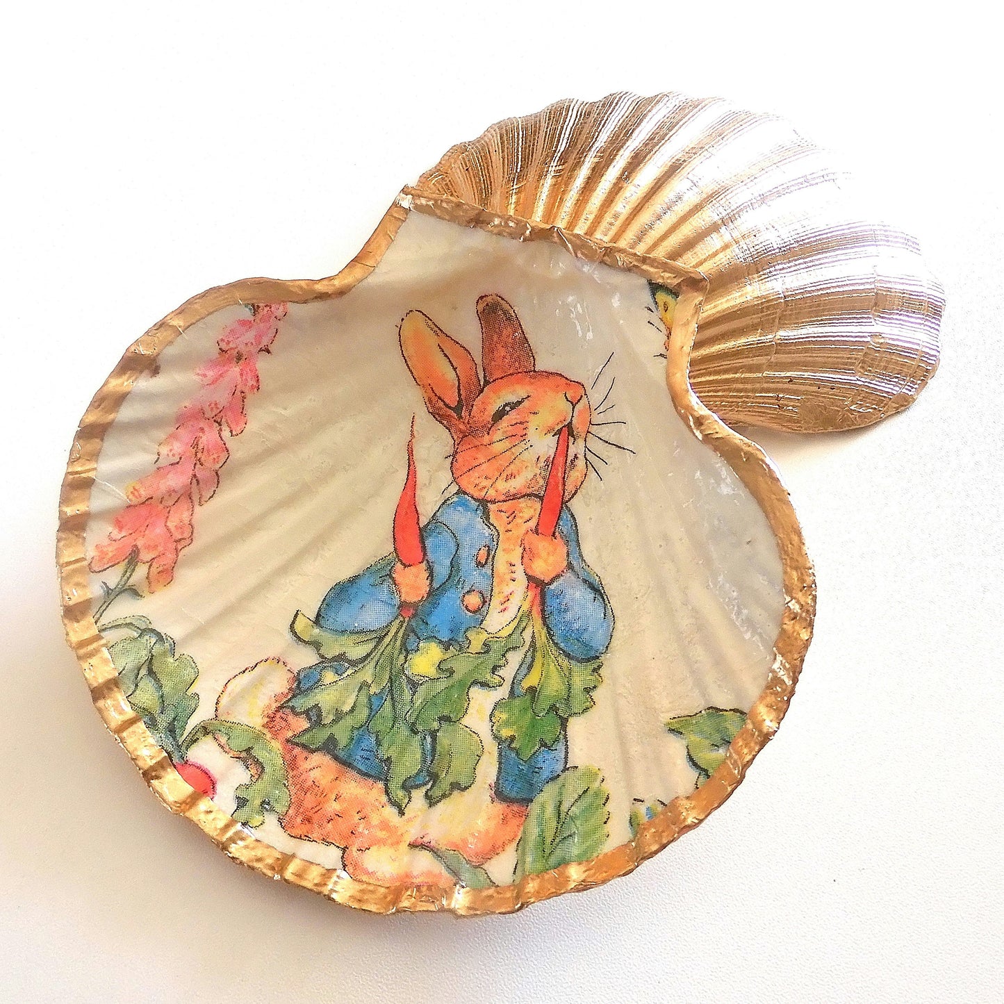 SCALLOP TRINKET DISH JEWELLERY HOLDER 'PETER RABBIT'