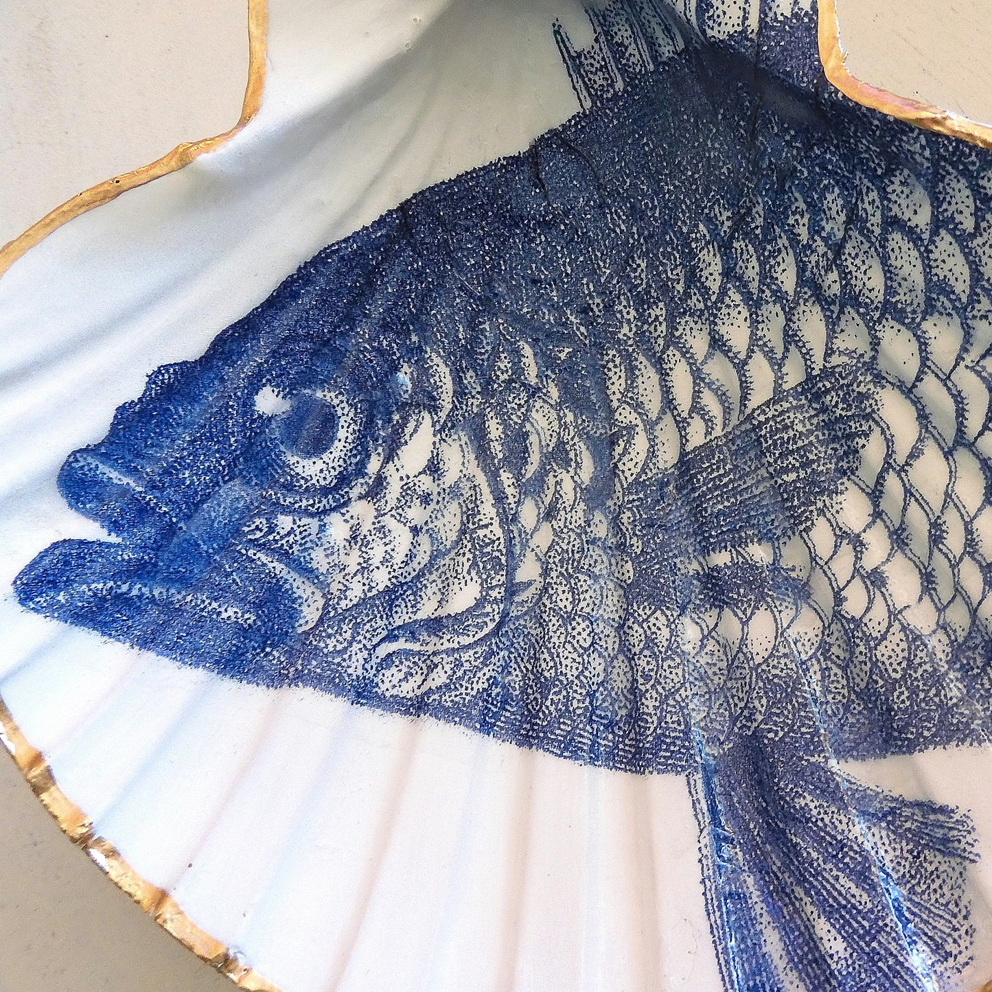 SCALLOP TRINKET DISH FOR HIM 'BIG FISH'