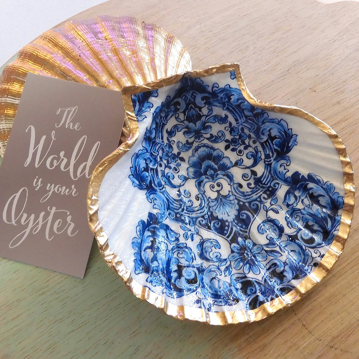 SCALLOP TRINKET DISH - 'RHAPSODY IN BLUE'