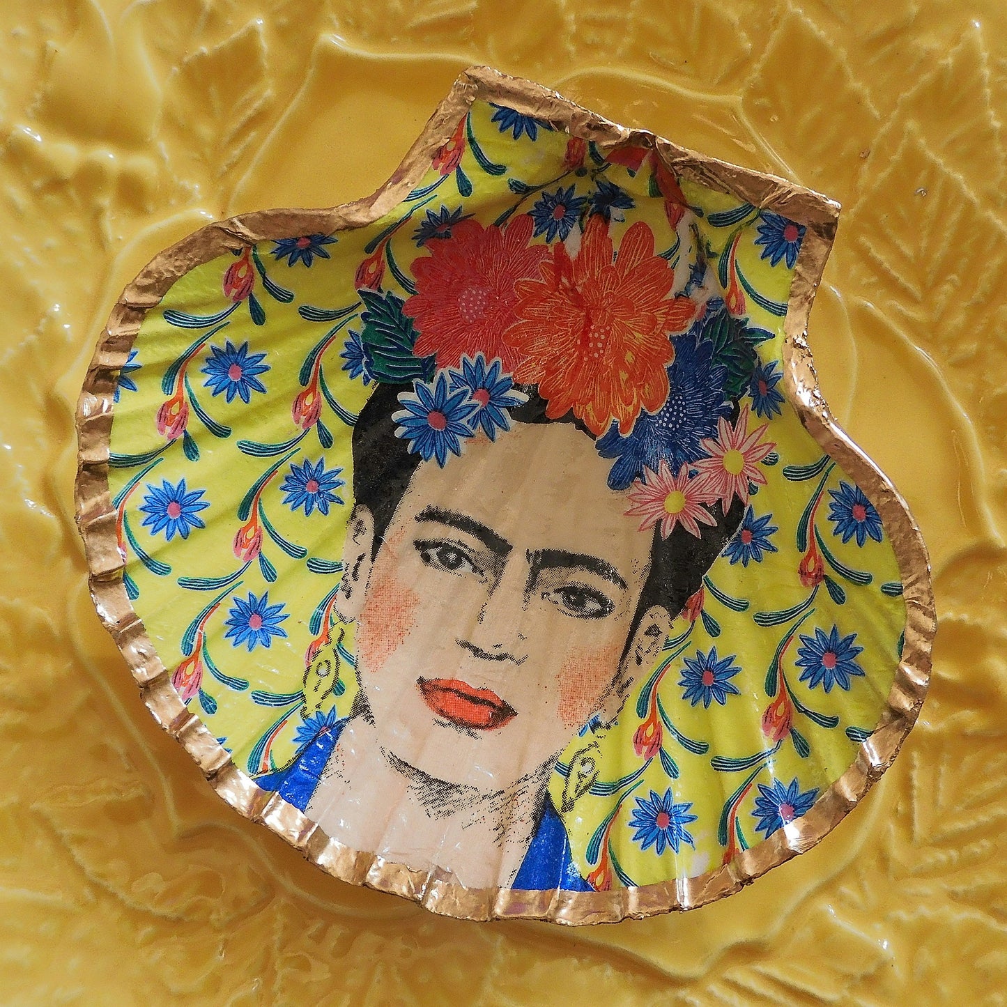 SCALLOP TRINKET DISH - 'FRIDA - YELLOW'