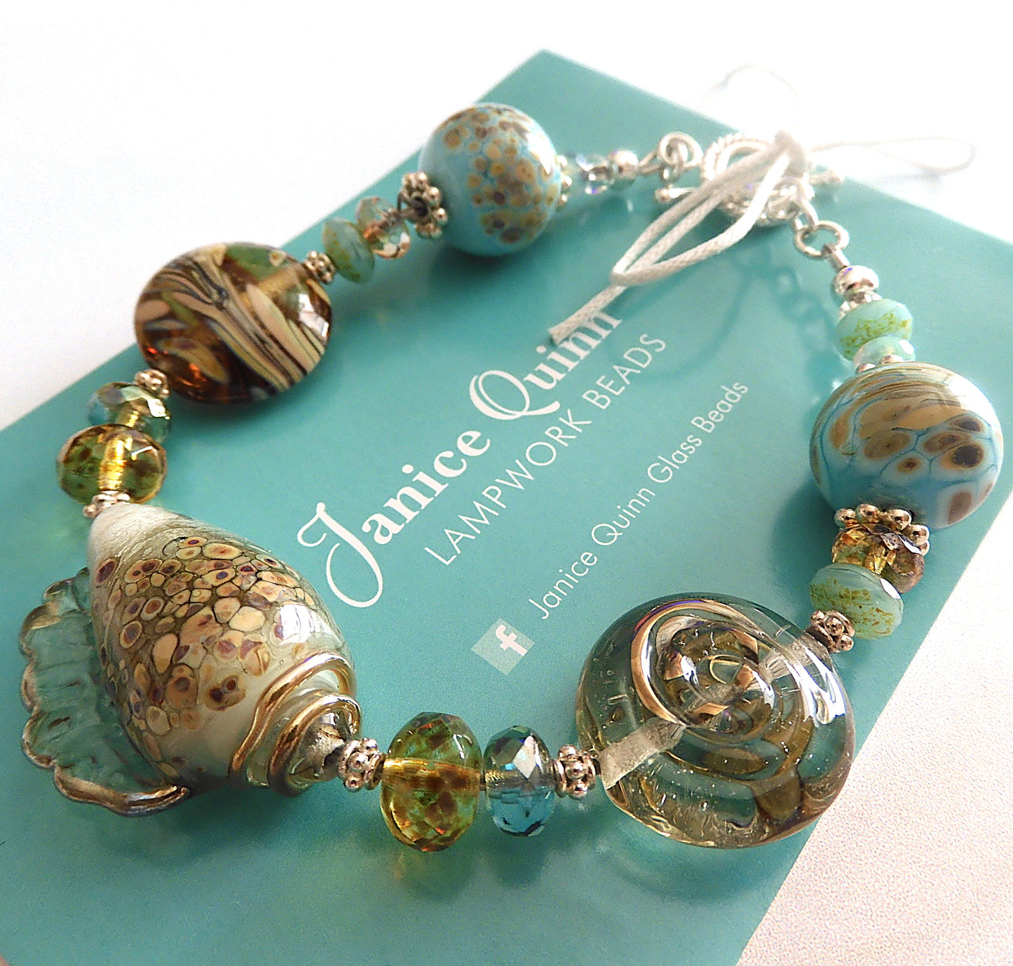 OCEAN SHORES – Beach Inspired Handcrafted Lampwork Glass Beads and Sterling Silver