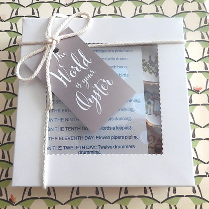 'TWELVE DAYS OF CHRISTMAS' Upcycled Oyster Shell Ornaments