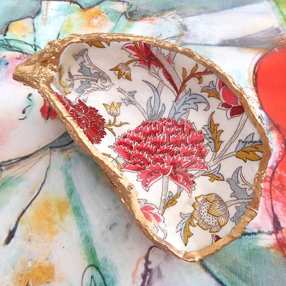 OYSTER SHELL TRINKET DISH XL - WILLIAM MORRIS RED