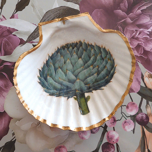 SCALLOP TRINKET DISH 'ARTICHOKE'