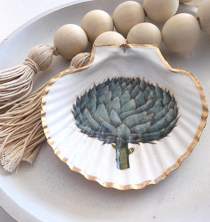SCALLOP TRINKET DISH 'ARTICHOKE'