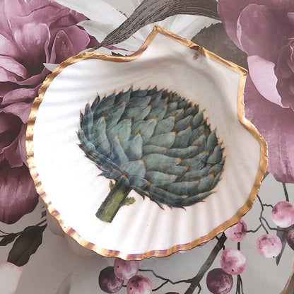 SCALLOP TRINKET DISH 'ARTICHOKE'