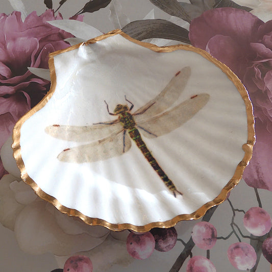 SCALLOP TRINKET DISH 'DRAGONFLY'