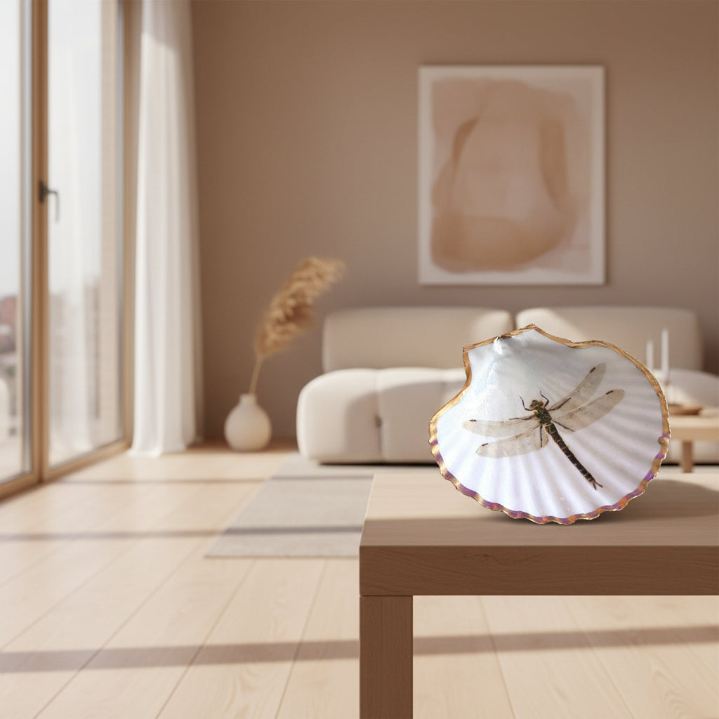 SCALLOP TRINKET DISH 'DRAGONFLY'