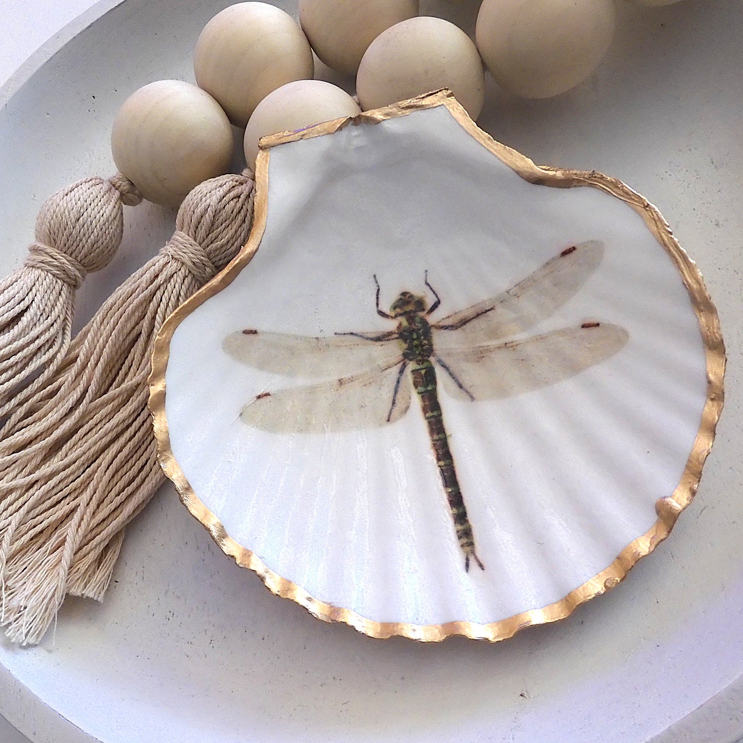 SCALLOP TRINKET DISH 'DRAGONFLY'