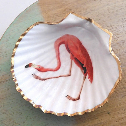 SCALLOP TRINKET DISH 'PINK BROLGA'