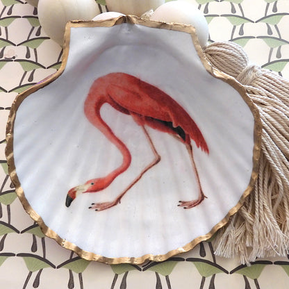 SCALLOP TRINKET DISH 'PINK BROLGA'