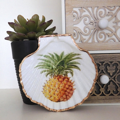 SCALLOP TRINKET DISH 'PINEAPPLE'