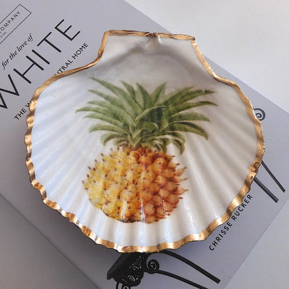 SCALLOP TRINKET DISH 'PINEAPPLE'