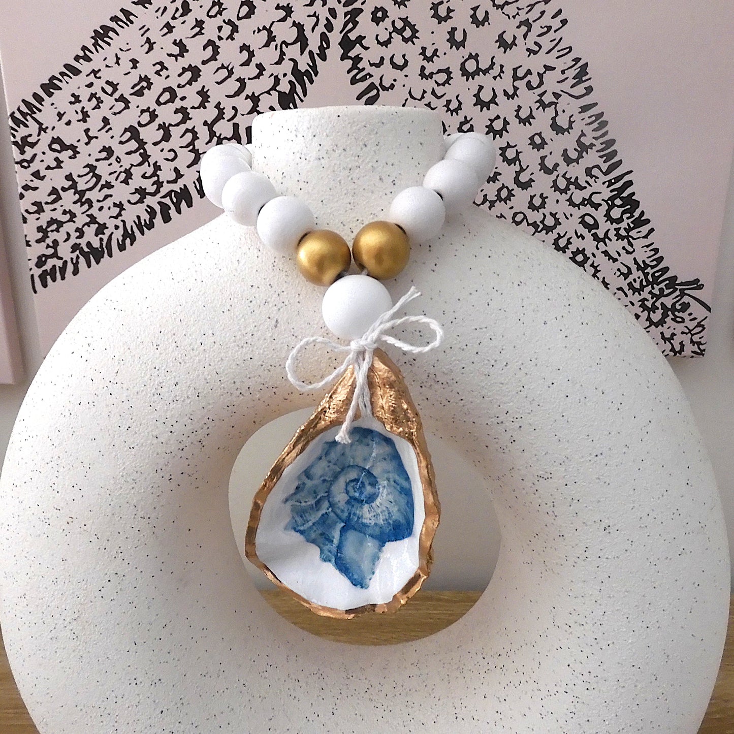Beach Home Gift Ideas Oyster Shell BLESSING BEADS Hanger 8-9cm SHELL 'Nautilus Shell'