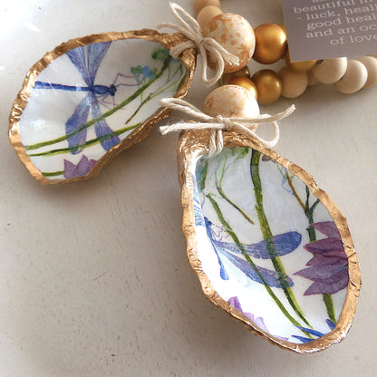 Beach Home Gift Ideas Oyster Shell BLESSING BEADS Hanger (Small) 8-9cm SHELL 'Dragonfly'