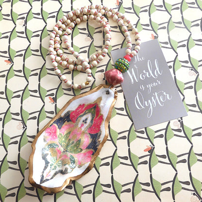 UPCYCLED OYSTER SHELL PENDANT NECKLACE - 'TAJ'