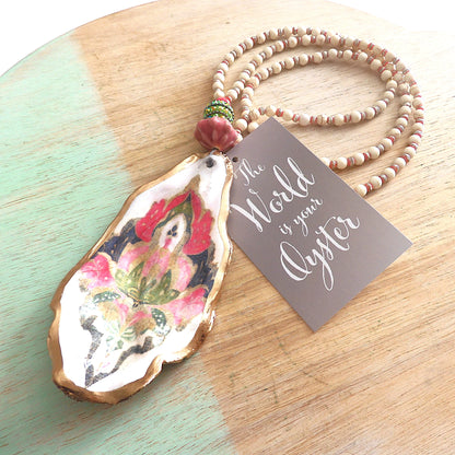 UPCYCLED OYSTER SHELL PENDANT NECKLACE - 'TAJ'