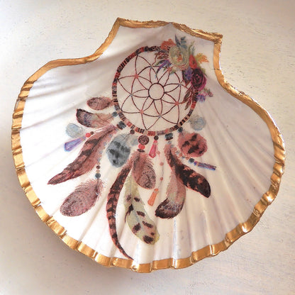 SCALLOP TRINKET JEWELLERY DISH 'BOHO VIBES'