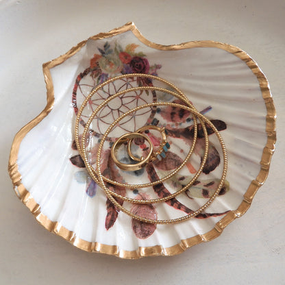 SCALLOP TRINKET JEWELLERY DISH 'BOHO VIBES'