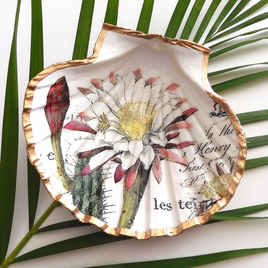 SCALLOP TRINKET DISH 'DESERT FLOWER'