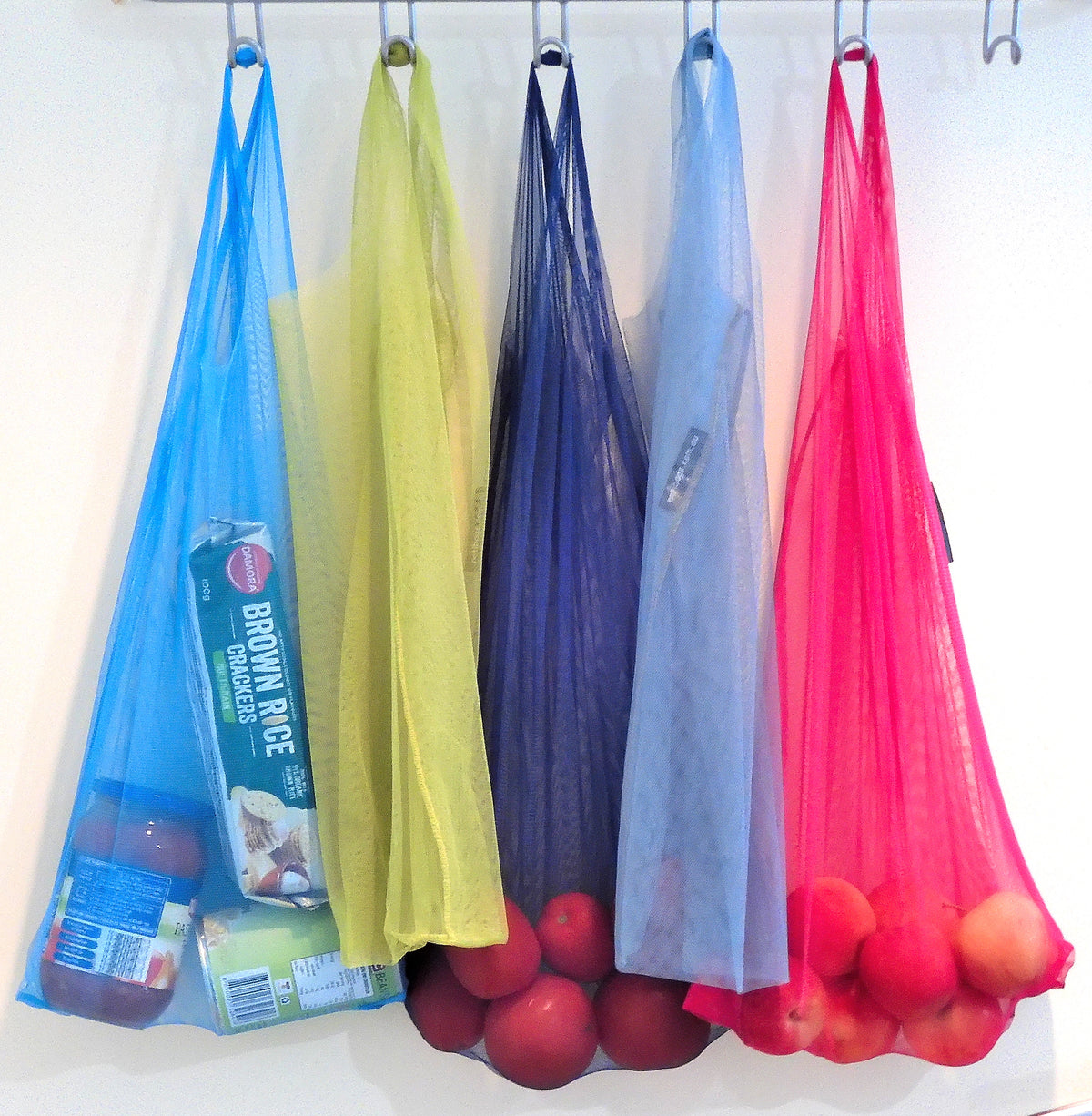 NETI CARRY BAG:  Turquoise, Hot Pink, Lime Green, Navy