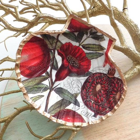 SCALLOP TRINKET DISH - 'POMEGRANATE'
