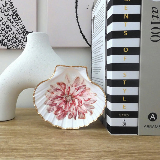 SCALLOP TRINKET DISH 'ROSE BLUSH'